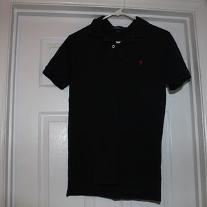 Black polo boys L (14-16)
